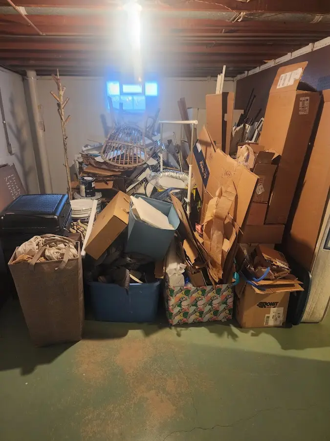 Roll-off dumpster container at job site for 20 Yard Dumpster Rental in Alpine